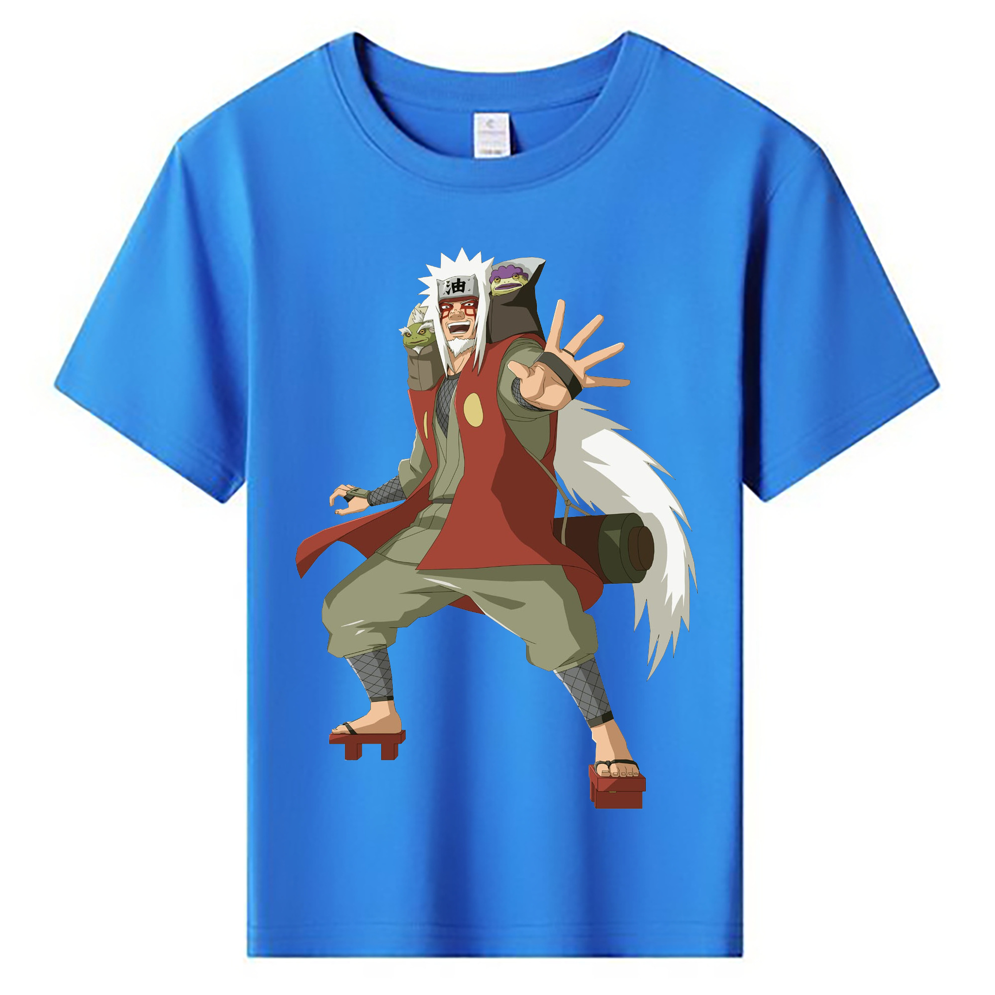 （画像用） NARUTO -ナルト- 自来也（じらいや） Jiraiya 綿100％キッズTシャツ（フロントプリント）